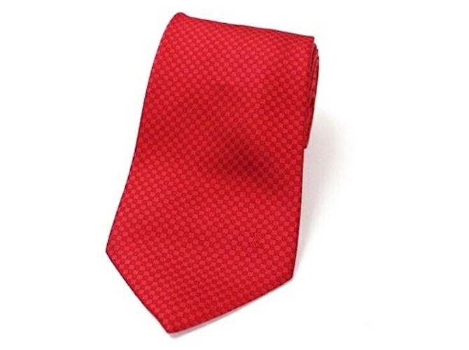 Cravatta in seta rossa Louis Vuitton Rosso - vista 3