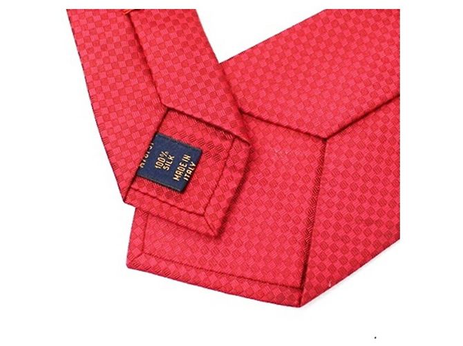 Cravatta in seta rossa Louis Vuitton Rosso - vista 6