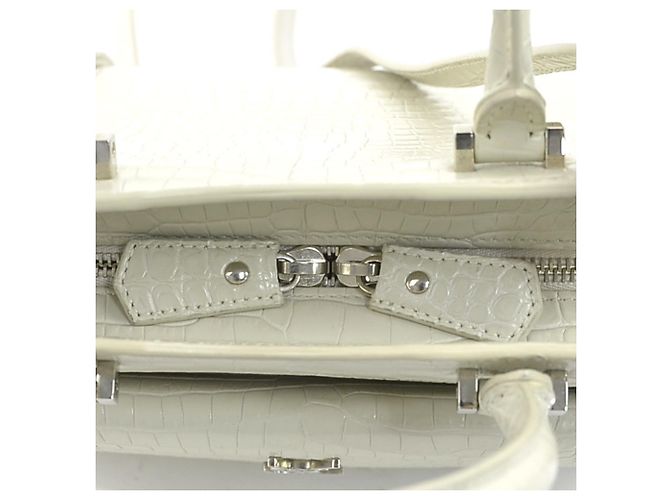 Borsa in pelle avorio Saint Laurent Crudo - vista 10