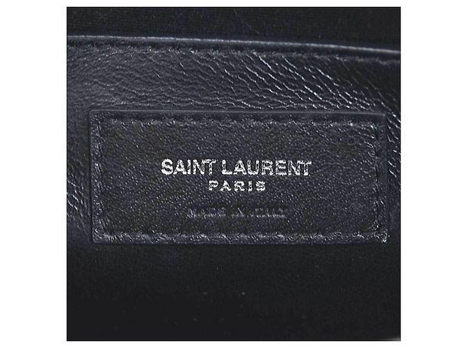 Borsa in pelle avorio Saint Laurent Crudo - vista 17