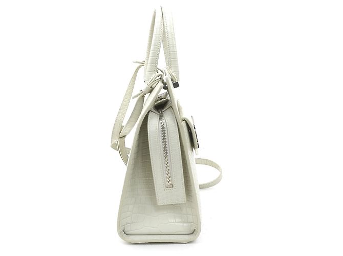 Borsa in pelle avorio Saint Laurent Crudo - vista 2