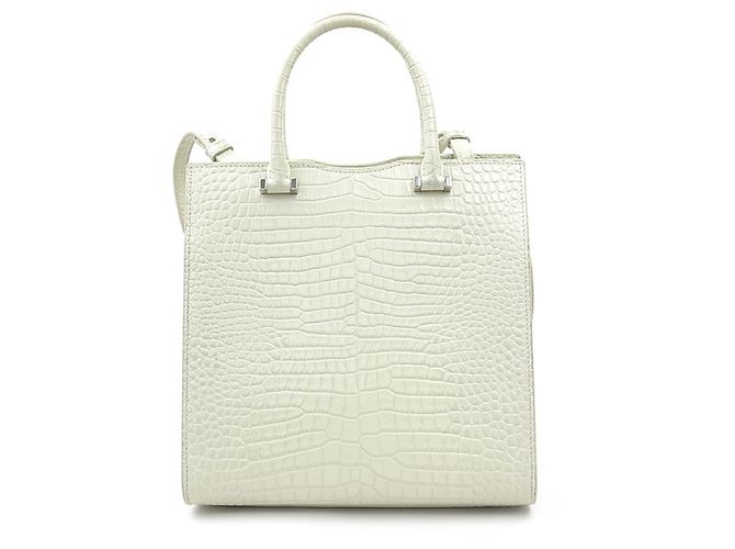 Borsa in pelle avorio Saint Laurent Crudo - vista 3