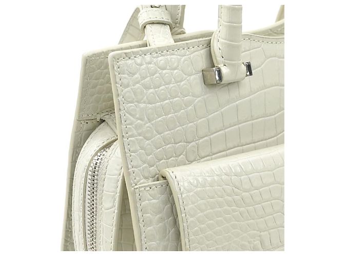 Borsa in pelle avorio Saint Laurent Crudo - vista 6