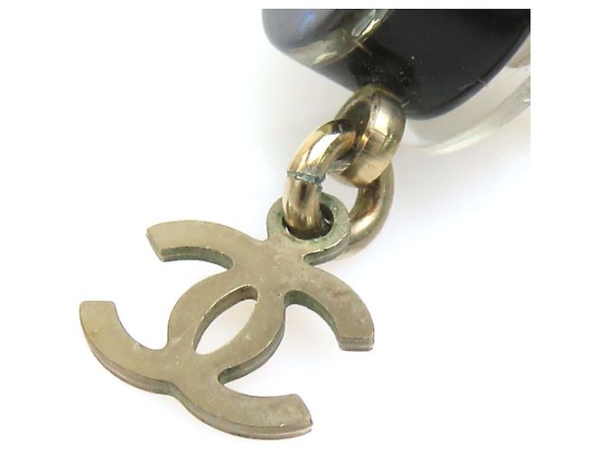 Chanel Ohrringe aus schwarzem und silbernem Silber - Ansicht 10