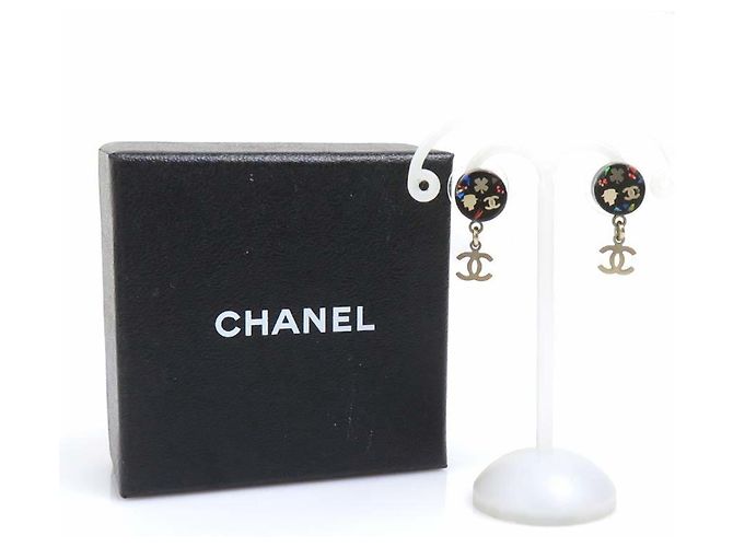 Chanel Ohrringe aus schwarzem und silbernem Silber - Ansicht 14