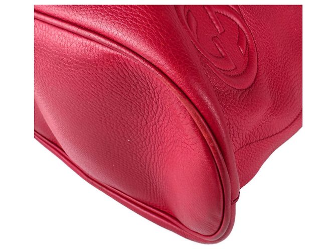 Zaino in pelle rosso Gucci - vista 10