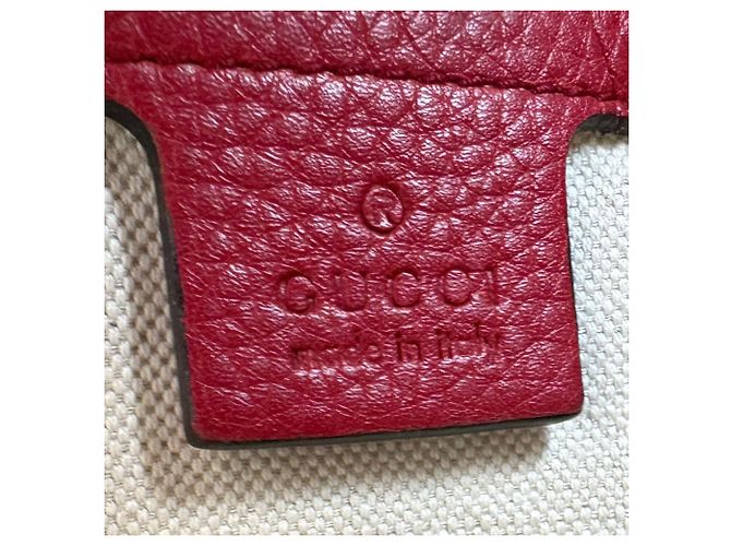 Zaino in pelle rosso Gucci - vista 12