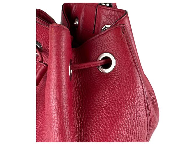 Zaino in pelle rosso Gucci - vista 8