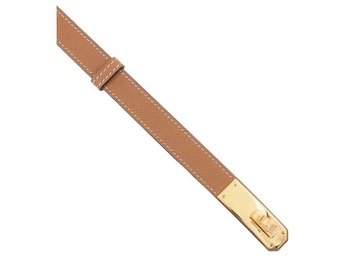 Hermès Hermes Kelly Gürtel aus goldfarbenem Epsom-Leder Golden - Ansicht 4
