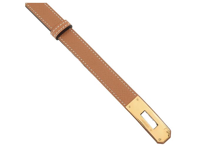 Hermès Hermes Kelly Gürtel aus goldfarbenem Epsom-Leder Golden - Ansicht 5