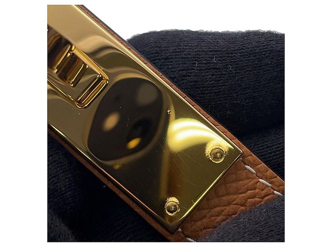 Hermès Hermes Kelly Gürtel aus goldfarbenem Epsom-Leder Golden - Ansicht 6