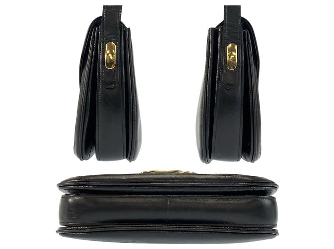 Céline Borsa a spalla in pelle nera Celine Carriage Hardware Nero - vista 10