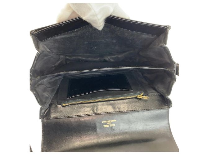 Céline Borsa a spalla in pelle nera Celine Carriage Hardware Nero - vista 9