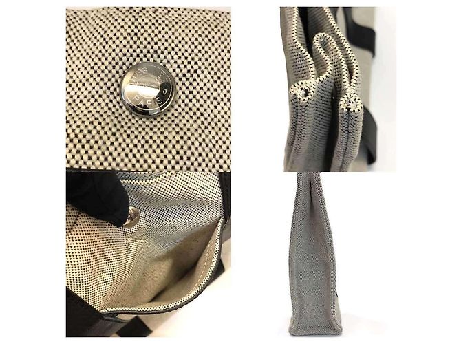 Borsa Hermès Sac Arne MM in tela Negonda e pelle - vista 5