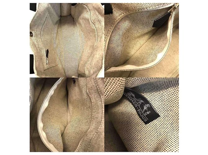 Borsa Hermès Sac Arne MM in tela Negonda e pelle - vista 6