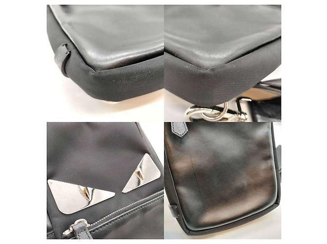 Borsa a tracolla Fendi Bugs Eye Monster Nero - vista 5