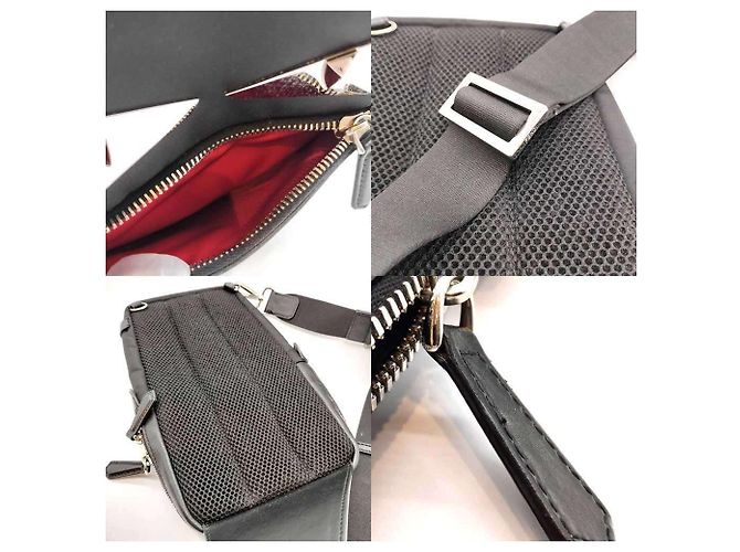 Borsa a tracolla Fendi Bugs Eye Monster Nero - vista 6
