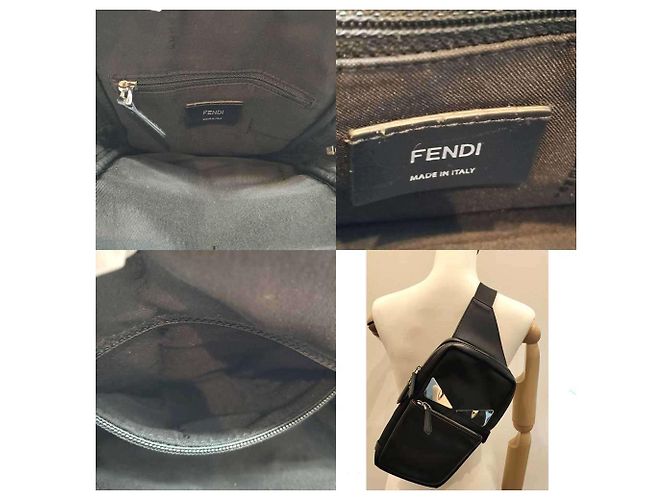 Borsa a tracolla Fendi Bugs Eye Monster Nero - vista 7