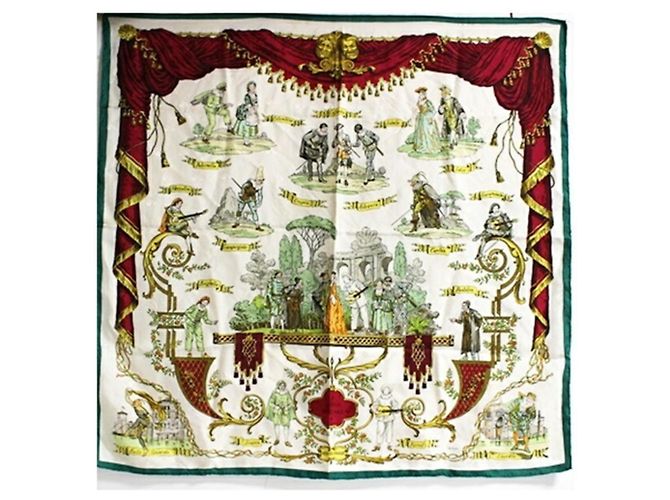 Sciarpa Hermès - LA COMMEDIA ITALIANA Multicolore Crudo - vista 2
