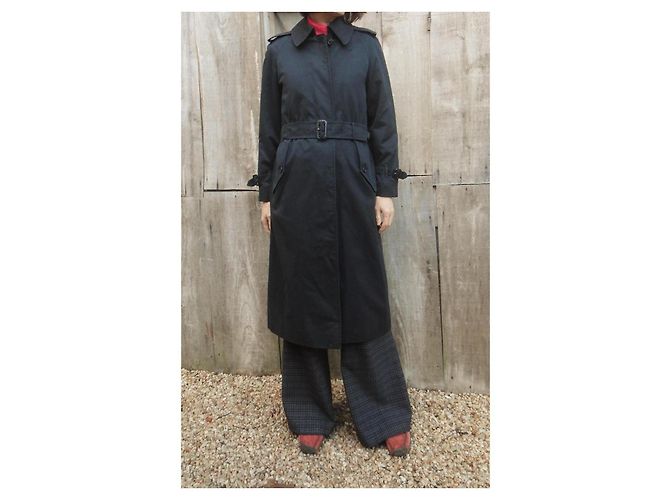 Gabardina Burberry de algodón negro - vista 2