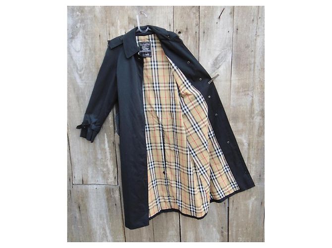 Gabardina Burberry de algodón negro - vista 5