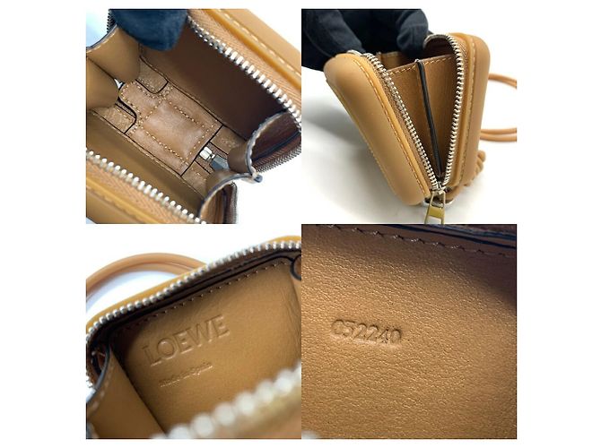 Monedero de goma Anagram Loewe Castaño - vista 5