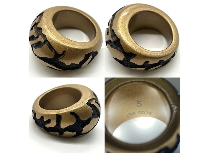 Louis Vuitton Bague Leo Monogram Holzring Metallisch - Ansicht 3