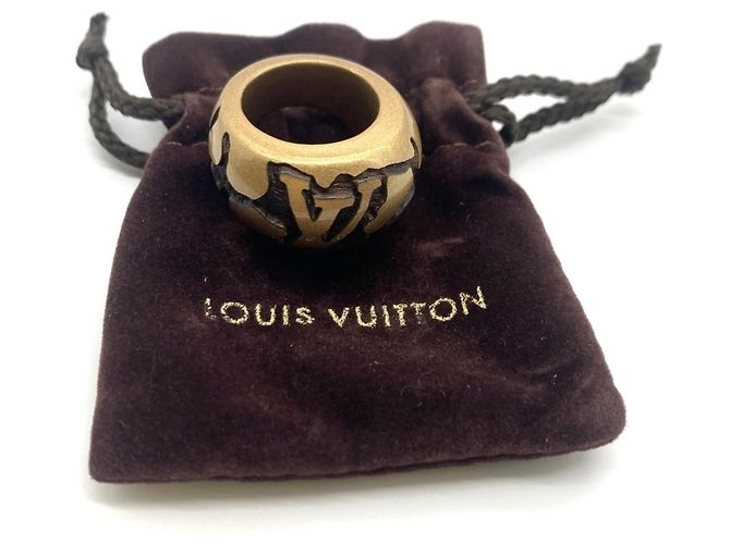 Louis Vuitton Bague Leo Monogram Holzring Metallisch - Ansicht 4