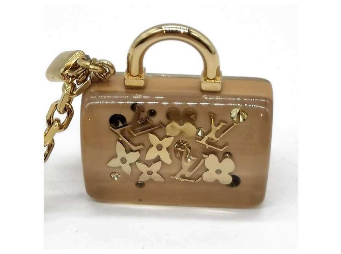 Portachiavi Inclusion Speedy Louis Vuitton Beige - vista 2
