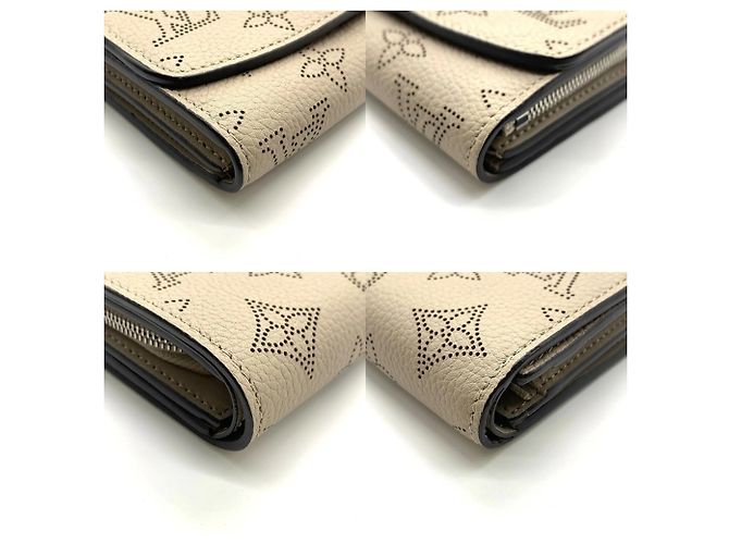 Billetera bi-fold Mahina Louis Vuitton Beige - vista 3