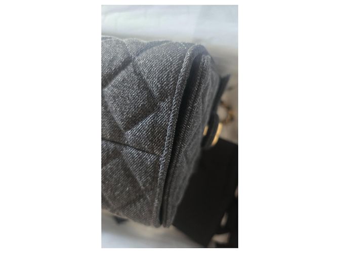 Timeless Borsa a mano Chanel 25 Small in denim nero - vista 13