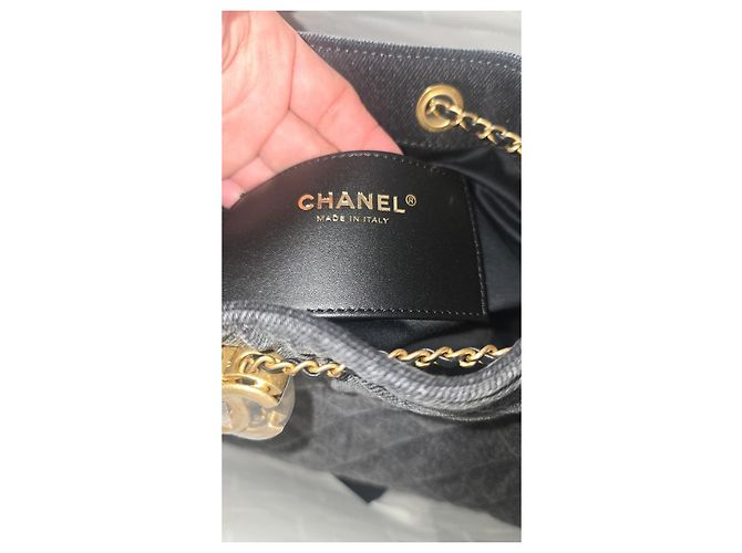 Timeless Borsa a mano Chanel 25 Small in denim nero - vista 14