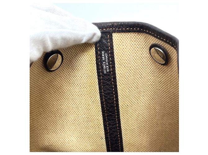 Hermès Hermes Garden Party PM Handtasche Braun Beige - Ansicht 15