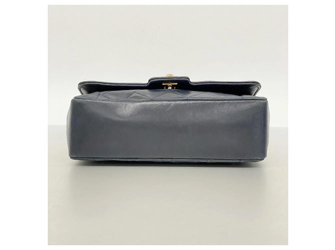 Borsa a Spalla Chanel Diana Chain Blu navy - vista 3