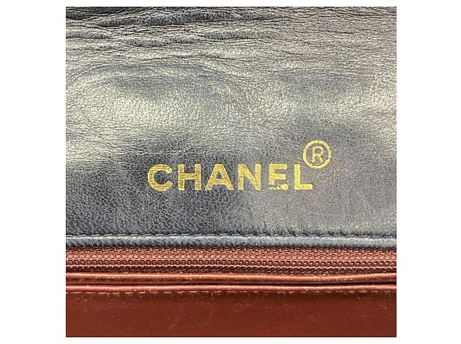 Borsa a Spalla Chanel Diana Chain Blu navy - vista 5