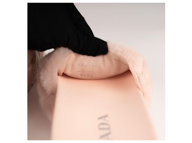 Sandalias de shearling Prada Orchidea Rosa Mujer EU 37 / US 7 - vista 10