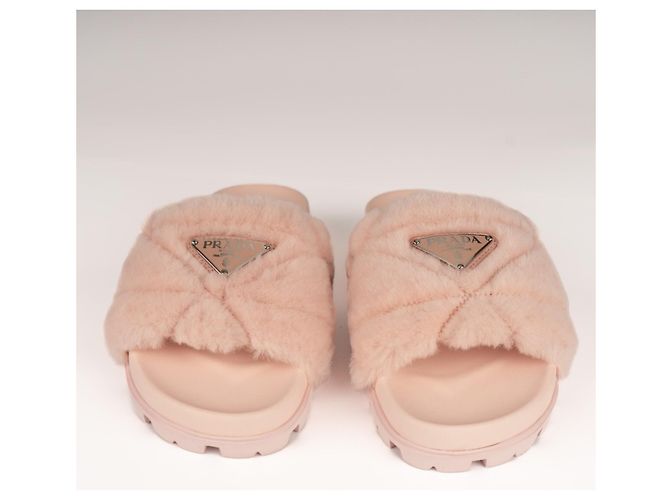Sandalias de shearling Prada Orchidea Rosa Mujer EU 37 / US 7 - vista 8