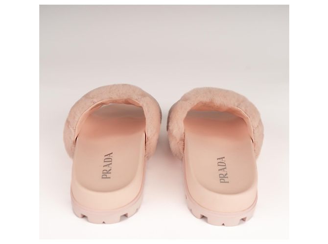 Sandalias de shearling Prada Orchidea Rosa Mujer EU 37 / US 7 - vista 9