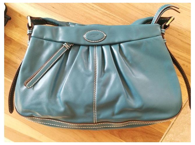 Borsa a mano Lancel Angelina in pelle turchese - vista 2