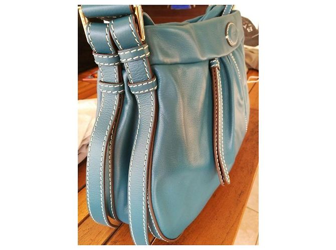 Borsa a mano Lancel Angelina in pelle turchese - vista 3