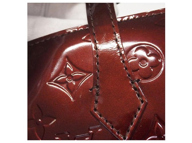 Borsa Tote Louis Vuitton Vernis Wilshire PM Bordò - vista 7