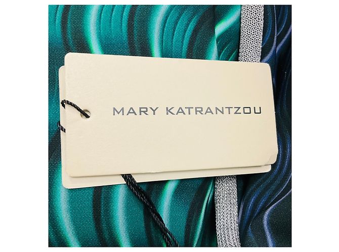 Abito mini halter stampato multicolore rosa / verde di Mary Katrantzou - vista 5