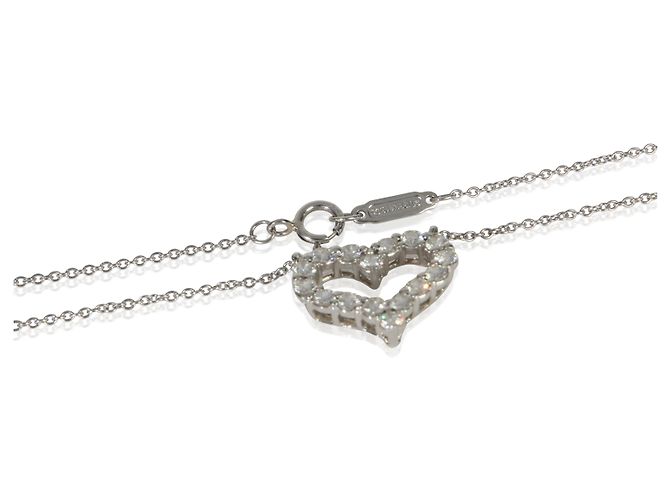 Pendente a forma di cuore in diamante e platino Tiffany & Co. - vista 2