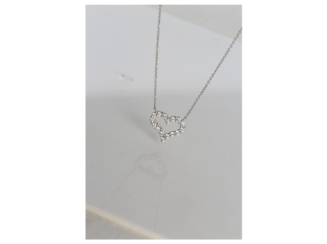 Pendente a forma di cuore in diamante e platino Tiffany & Co. - vista 5