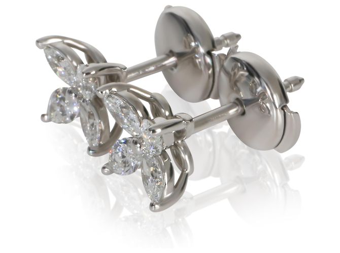 Orecchini Victoria piccolo modello in diamante e platino Tiffany & Co. - vista 2