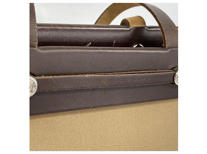 Hermès Herbag Cabas PM Tote Bag Braun - Ansicht 11
