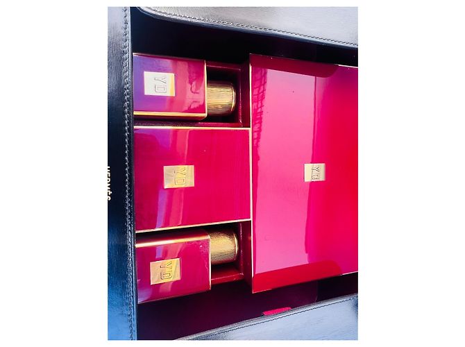 Hermès Beauty case in pelle bordeaux Nero - vista 7