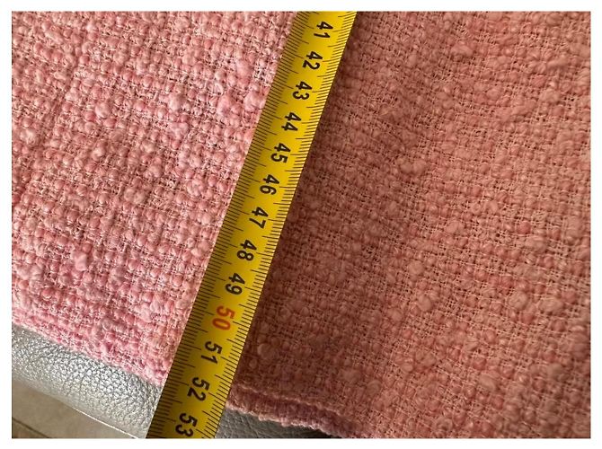 Falda de tweed Chanel rosa Barbie Beige - vista 11