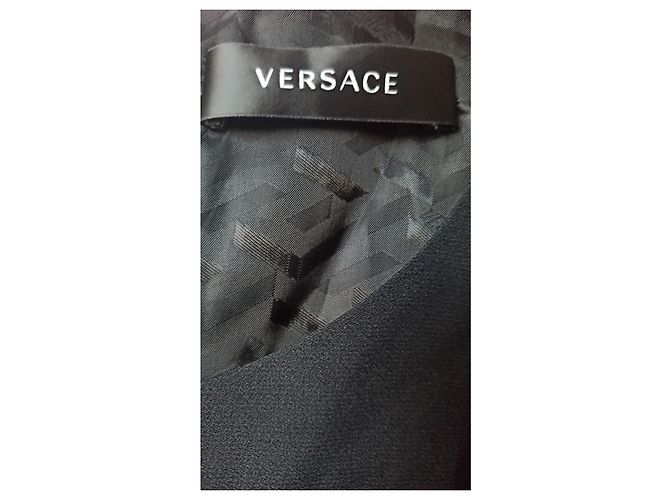 Gianni Versace Shift Kleid Mini mit Rundhalsausschnitt Schwarz - Ansicht 6