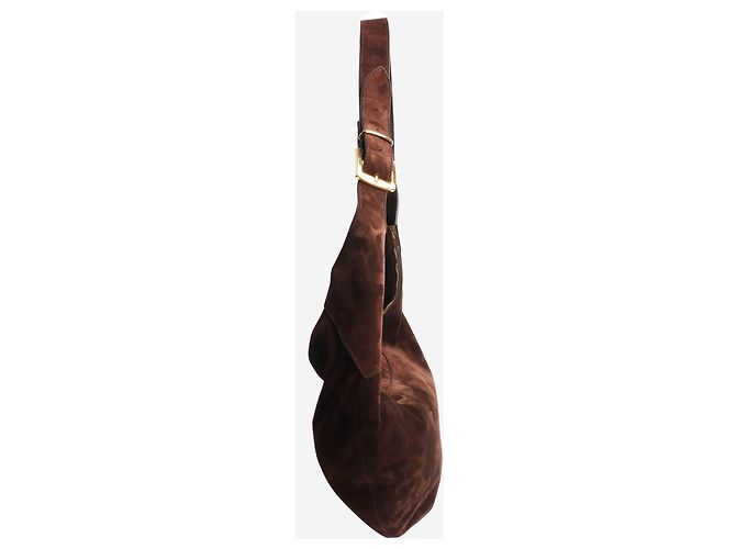 Khaite Bolsa de ombro de camurça marrom - vista 2